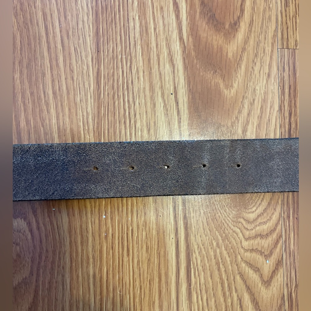 Vintage M+FG Leather Belt with Hexagonal Buckle - Picture 3 of 6